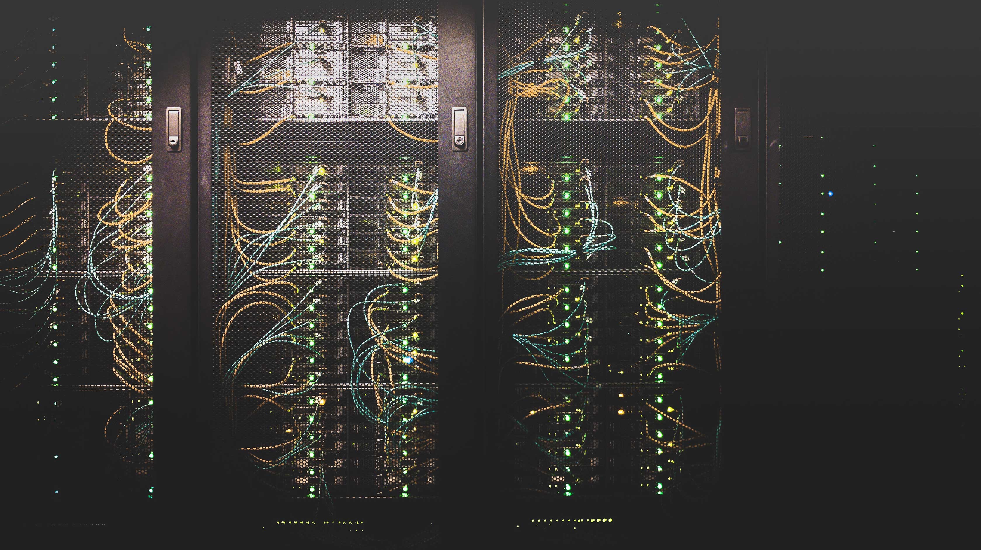 Servers closeup