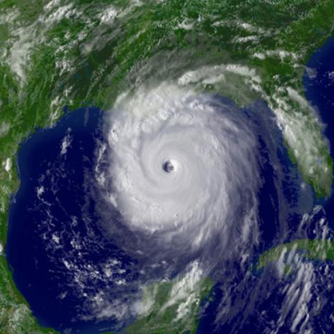 NOAA satellite image for larger view of Hurricane Katrina