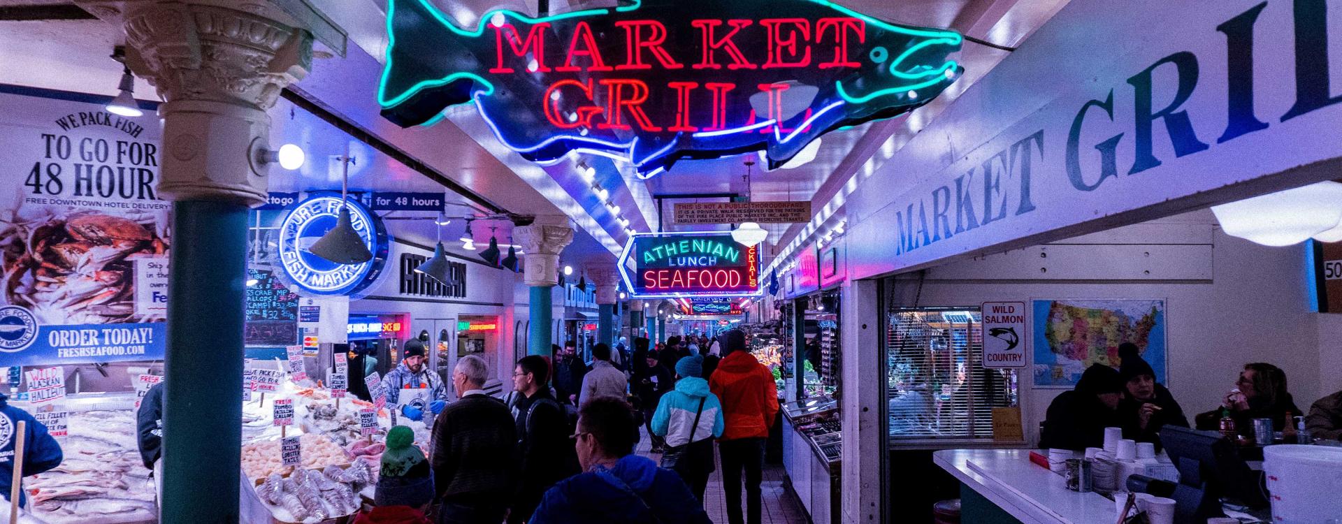 Seafood indoor market