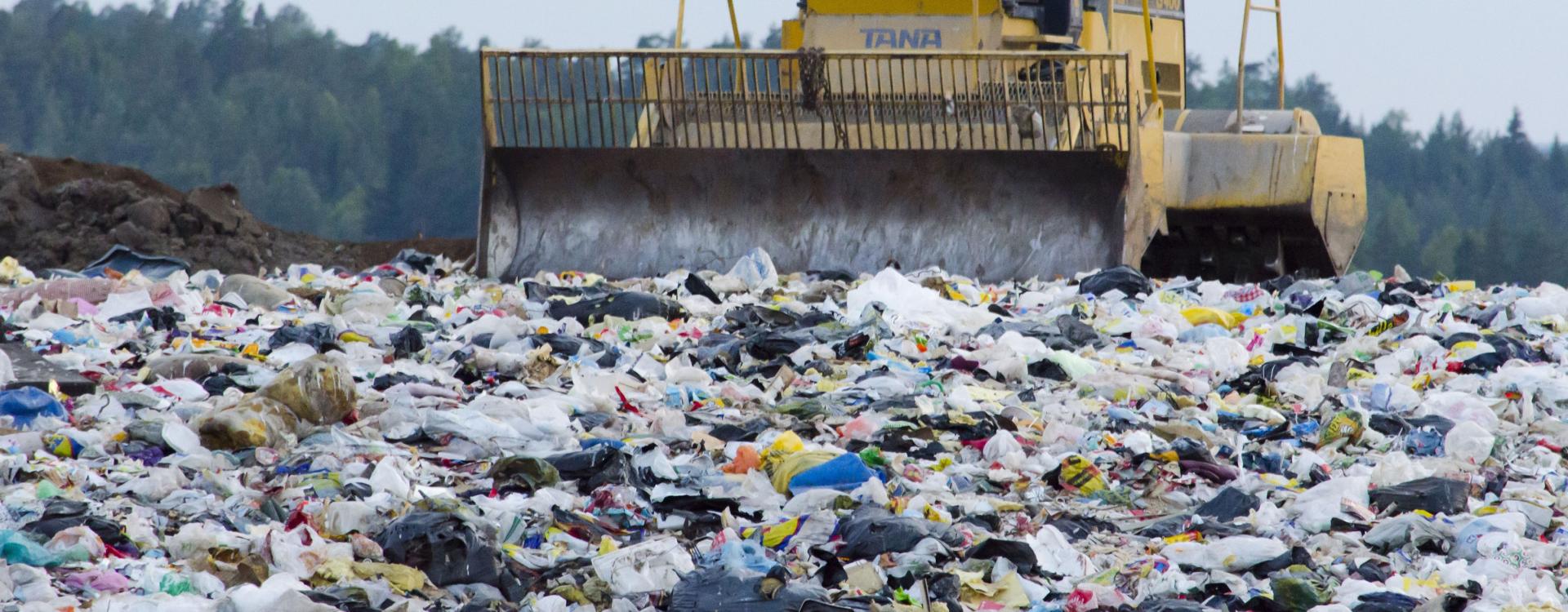 Plough on landfill