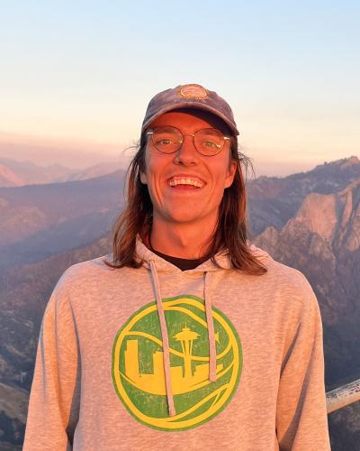 Joe Celebrezze at sunset with the Sierra Nevadas in the background